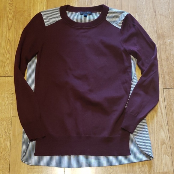 J. Crew Tops - J Crew woven back wool top sz XS